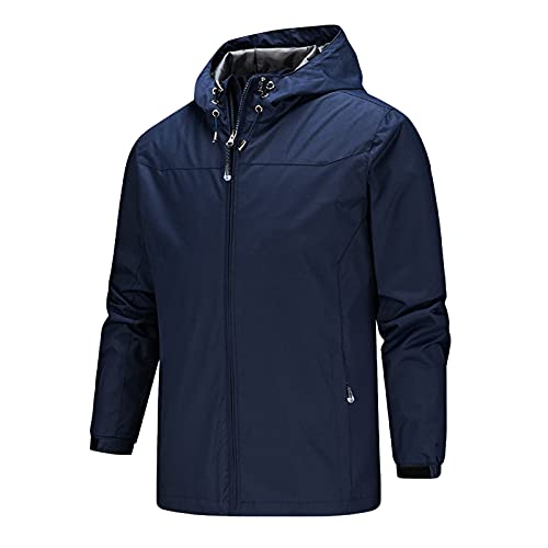 Regenjacke Herren Wasserdicht Outdoorjacke,Herren Regenjacken Wasserdicht Atmungsaktiv Windbreaker Leicht Outdoor Wanderjacke Regenmantel mit Kapuze Regenjacke Herren Leicht Wasserdicht Faltbare von Jooffery