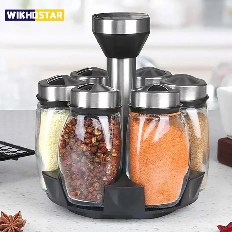 1/7-teiliges Gewürzglas-Set, Regal, Glas-Organizer, rotierendes Glas, Gewürze, Zucker, Pfeffer, Flaschen, Salzstreuer, Halter, Küchenlagerregal Only one seasoning bottle 1/7-teiliges Gewürzglas-Set, Regal, Glas-Organizer, rotierendes Glas, Gewürze, Zucker, Pfeffer, Flaschen, Salzstreuer, Halter, Küchenlagerregal Only one seasoning bottle von Joom DACH