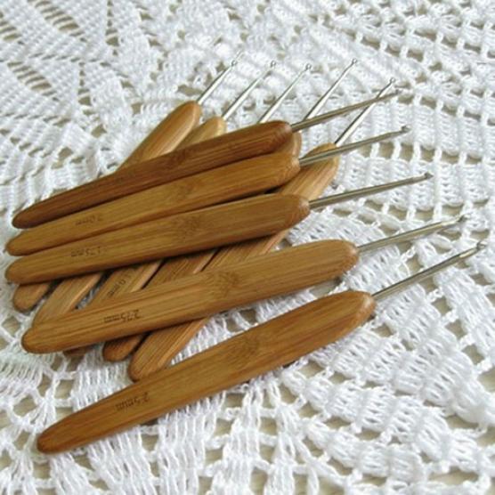 10 Teile/satz Bambus Griff Metall Häkelnadeln Stricknadeln Handwerk Hand Werkzeug One Size 10 Teile/satz Bambus Griff Metall Häkelnadeln Stricknadeln Handwerk Hand Werkzeug One Size von Joom DACH