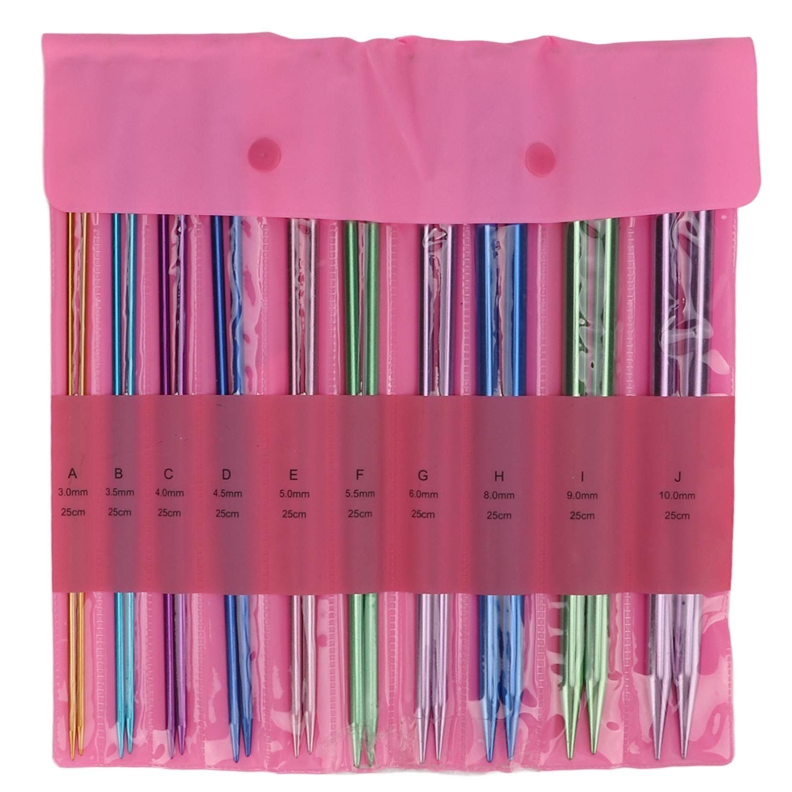 10-Zoll-Stricknadel-Set, einspitzig, 25 cm, farbig, ultraleicht, verschiedene Größen erhältlich, Aluminium 10-Zoll-Stricknadel-Set, einspitzig, 25 cm, farbig, ultraleicht, verschiedene Größen erhältlich, Aluminium von Joom DACH