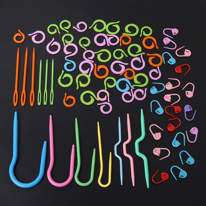 13/20/53-teiliges hochwertiges Kunststoff-Häkelnadel-Set für Strickgarn, Webart, Stricknadel-Clip, Marker-Werkzeug-Set 2 13/20/53-teiliges hochwertiges Kunststoff-Häkelnadel-Set für Strickgarn, Webart, Stricknadel-Clip, Marker-Werkzeug-Set 2 von Joom DACH
