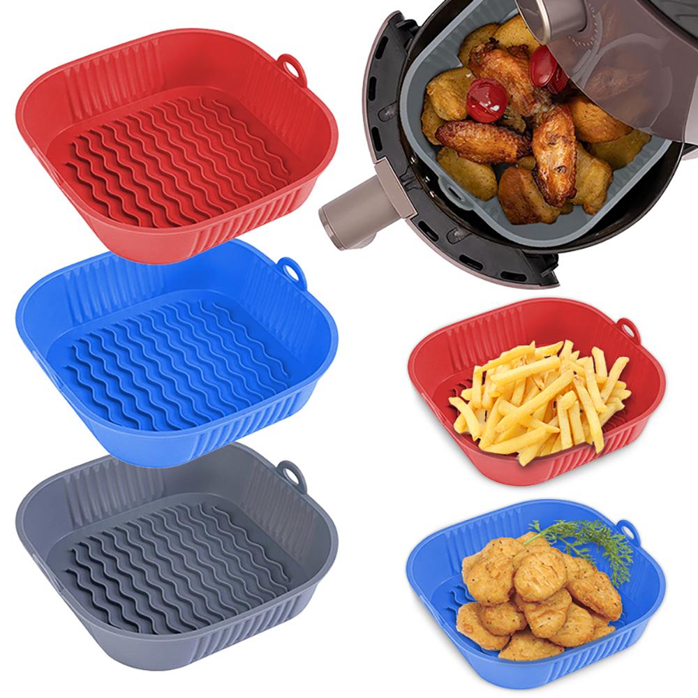 22 cm Silikon Air Fryer Backkorb Liner Tablett Lebensmittelecht wiederverwendbar quadratisch BBQ Grill Pad Platte Airfryer Ofen Backform Topf Pfanne für Küche 21.5CM grau 22 cm Silikon Air Fryer Backkorb Liner Tablett Lebensmittelecht wiederverwendbar quadratisch BBQ Grill Pad Platte Airfryer Ofen Backform Topf Pfanne für Küche 21.5CM grau von Joom DACH
