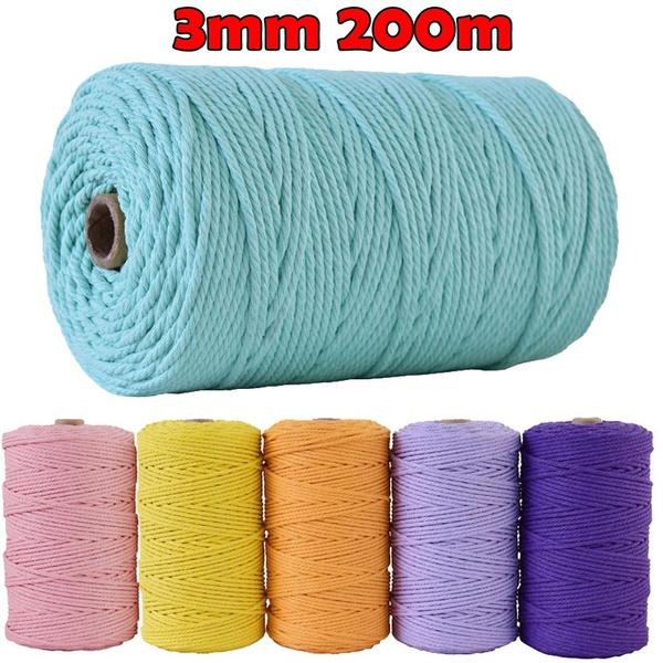 30 Farben 3 mm * 220 m Makramee-Schnur aus 100 % natürlicher Baumwolle, Makramee-Seil für Wandbehang, Pflanzenaufhänger, DIY-Handwerk, Stricken S-3mm*100m 30 Farben 3 mm * 220 m Makramee-Schnur aus 100 % natürlicher Baumwolle, Makramee-Seil für Wandbehang, Pflanzenaufhänger, DIY-Handwerk, Stricken S-3mm*100m von Joom DACH
