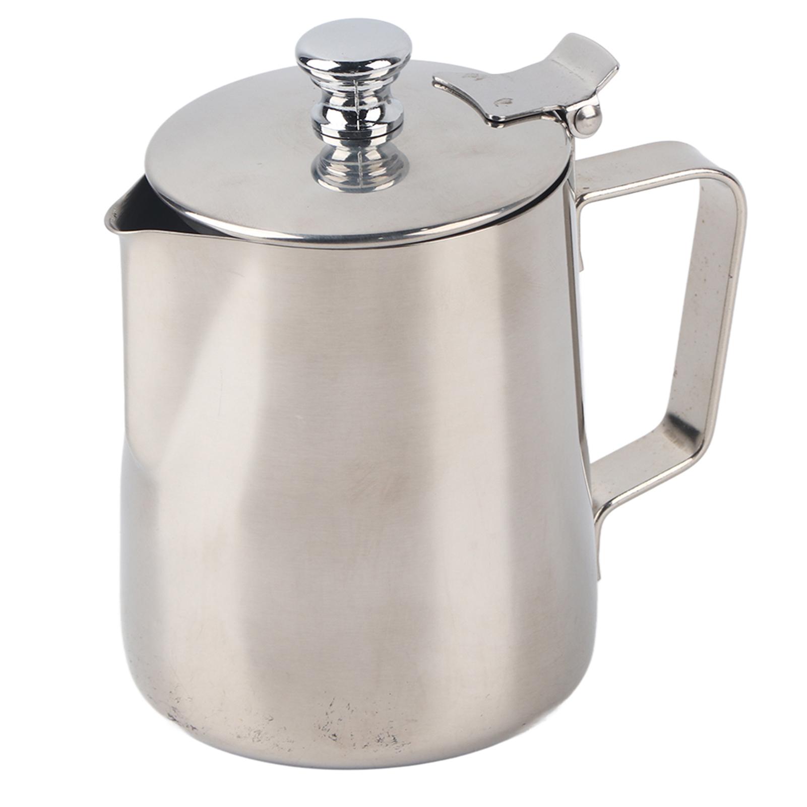 350ml Edelstahl Milch Handwerk Kaffee Latte Aufschäumen Kunst Krug Krug Becher Tasse mit Deckel 350ml Edelstahl Milch Handwerk Kaffee Latte Aufschäumen Kunst Krug Krug Becher Tasse mit Deckel von Joom DACH