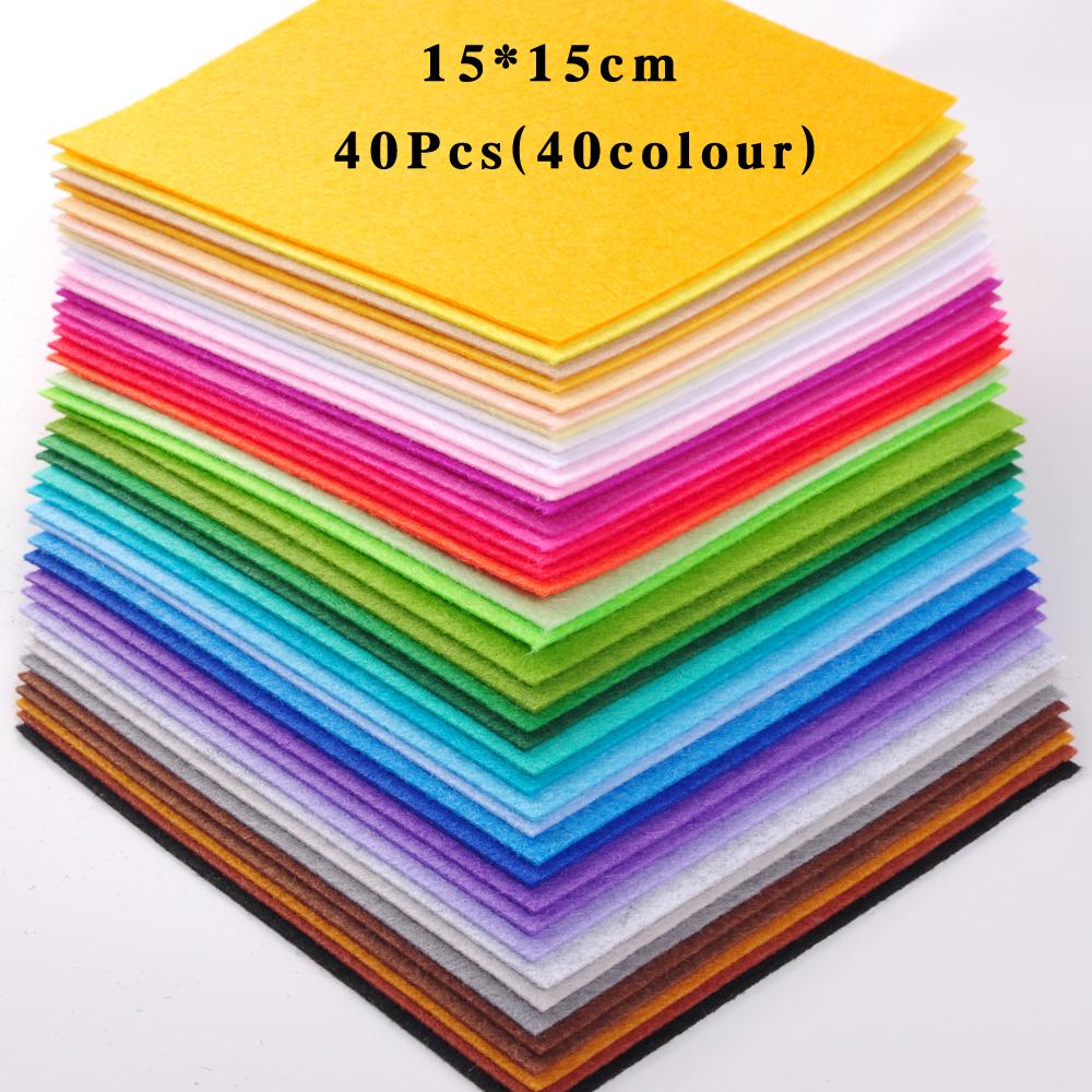 40 Stück 15 x 15 cm Filzstoff, praktisch, modisch, Zuhause, Geschenke, Vlies, mehrfarbig, für Hochzeit, Polyester, Nähen, Basteln 40 Stück 15 x 15 cm Filzstoff, praktisch, modisch, Zuhause, Geschenke, Vlies, mehrfarbig, für Hochzeit, Polyester, Nähen, Basteln von Joom DACH