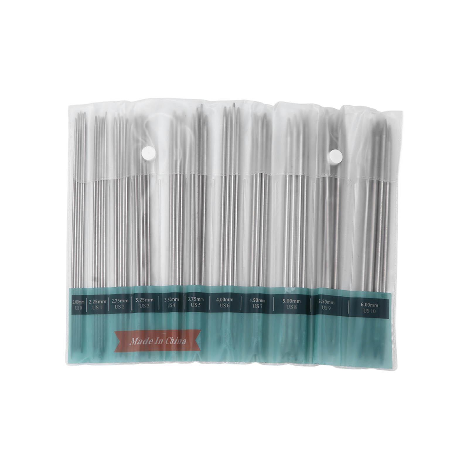 55-teiliges Doppelspitz-Stricknadel-Set aus Edelstahl zum Weben von Pullovern für Anfänger 55-teiliges Doppelspitz-Stricknadel-Set aus Edelstahl zum Weben von Pullovern für Anfänger von Joom DACH