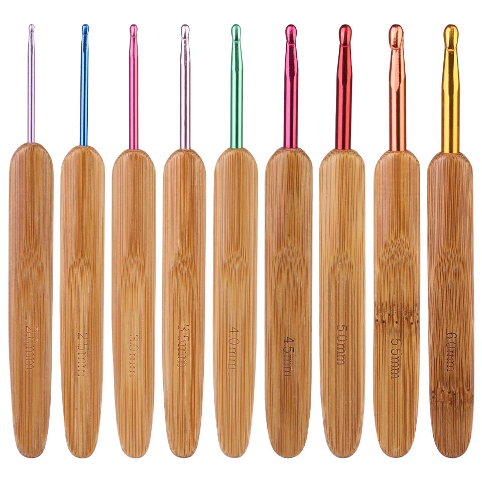 9-teiliges Häkelnadel-Set aus Bambus, Häkelnadeln für Spitzen, 2,0 mm, 6,0 mm, Stricknadeln, Griff, Webgarn, Nähwerkzeuge, Häkelset 9pcs 9-teiliges Häkelnadel-Set aus Bambus, Häkelnadeln für Spitzen, 2,0 mm, 6,0 mm, Stricknadeln, Griff, Webgarn, Nähwerkzeuge, Häkelset 9pcs von Joom DACH