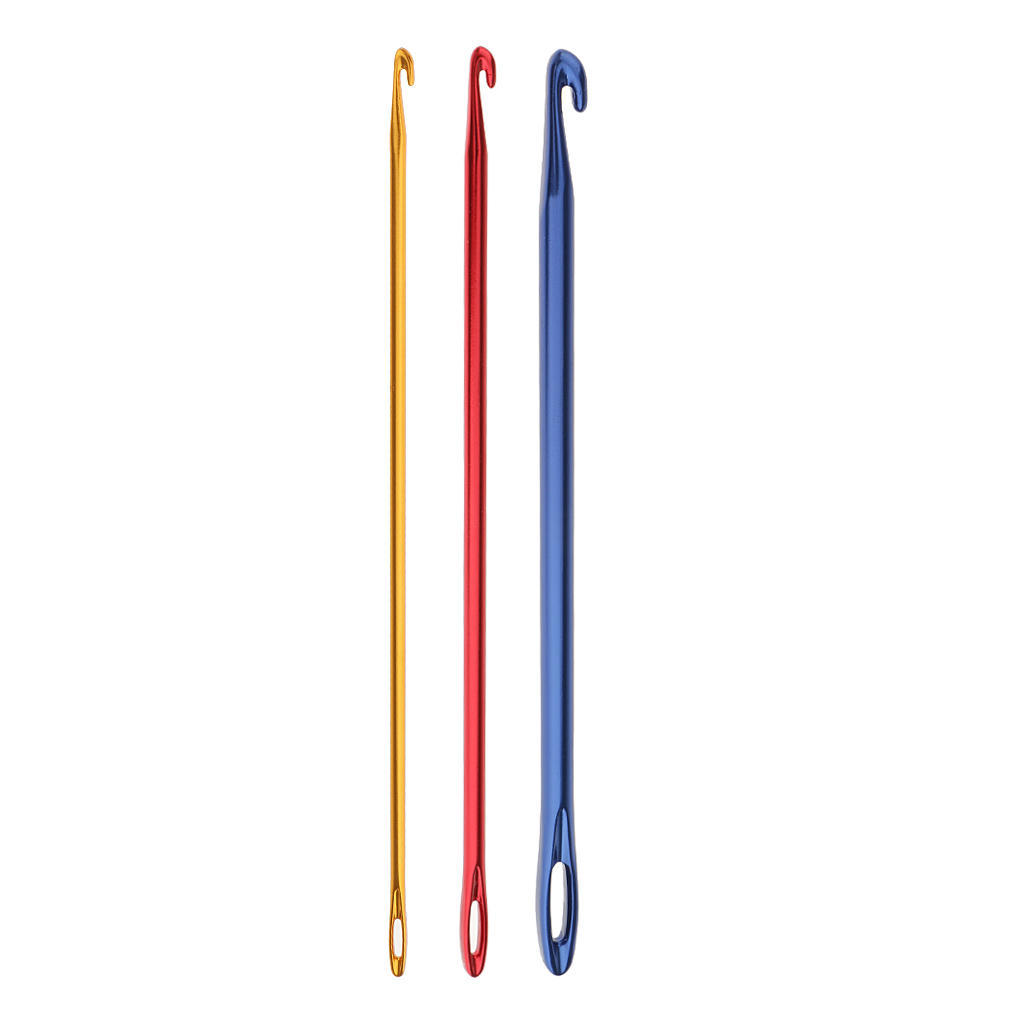 Afghanische Häkelnadel aus Aluminium, Stricknadel, Handstrickwerkzeug mit Einfädelloch 2.75 mm gold Afghanische Häkelnadel aus Aluminium, Stricknadel, Handstrickwerkzeug mit Einfädelloch 2.75 mm gold von Joom DACH