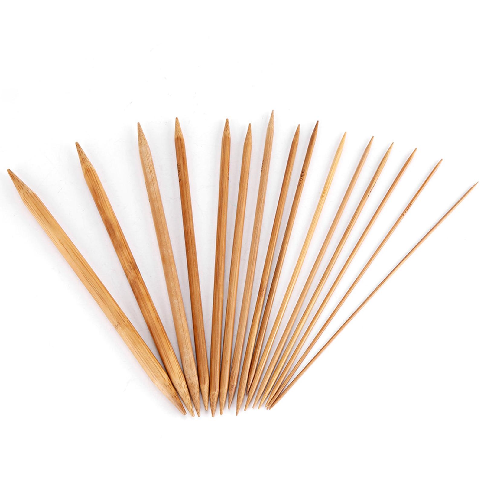 Bambus-Stricknadeln, glatt, doppelspitz, Set, 15 Größen von 2 mm bis 10 mm Bambus-Stricknadeln, glatt, doppelspitz, Set, 15 Größen von 2 mm bis 10 mm von Joom DACH