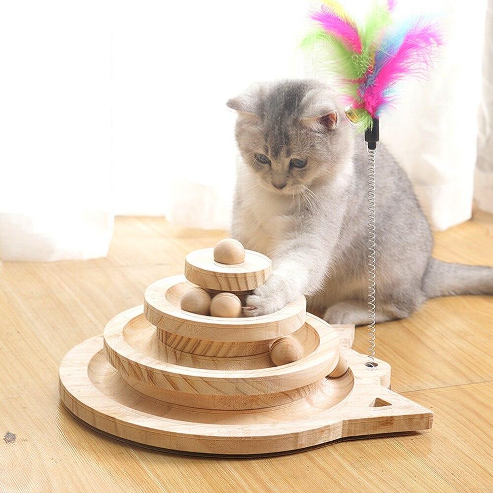 Chats Holzspielzeug, Holzbaum, Spiele für Katzen, Katzenzubehör, doppelschichtiger rotierender Trackball, Katze, intellektueller Track-Turm, lustiger Teller SMALL Chats Holzspielzeug, Holzbaum, Spiele für Katzen, Katzenzubehör, doppelschichtiger rotierender Trackball, Katze, intellektueller Track-Turm, lustiger Teller SMALL von Joom DACH