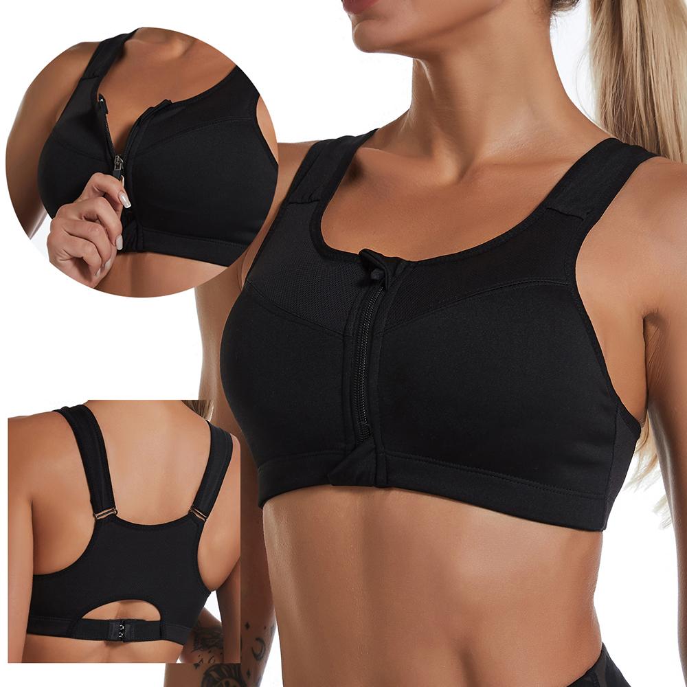 Damen-Sport-BH mit Reißverschluss, stoßfest, Tank-Top, Yoga-Unterwäsche für sportliche Frauen, Übergröße, Bodybuilding, Laufen, Sport-BHs, Dessous 4XL grau Damen-Sport-BH mit Reißverschluss, stoßfest, Tank-Top, Yoga-Unterwäsche für sportliche Frauen, Übergröße, Bodybuilding, Laufen, Sport-BHs, Dessous 4XL grau von Joom DACH