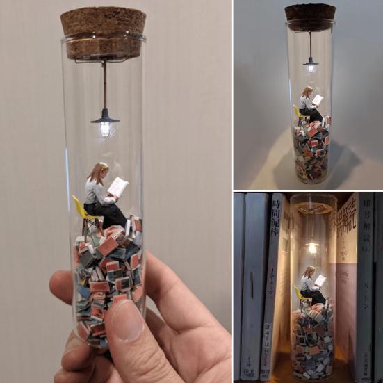 Klare Reagenzglas Leser Figur Decke Nachtlicht buntes Buch Klare Reagenzglas Leser Figur Decke Nachtlicht buntes Buch von Joom DACH