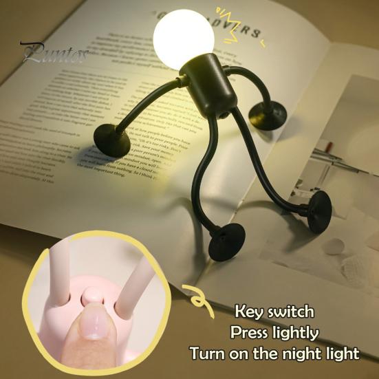 LED-Nachttischlampe, veränderbare Form, lustiges Nachtlicht mit Saugnapf, sanftes Leuchten, DIY-Form, süße Glühbirne, Mann, Mini-Nachtlicht rosa LED-Nachttischlampe, veränderbare Form, lustiges Nachtlicht mit Saugnapf, sanftes Leuchten, DIY-Form, süße Glühbirne, Mann, Mini-Nachtlicht rosa von Joom DACH