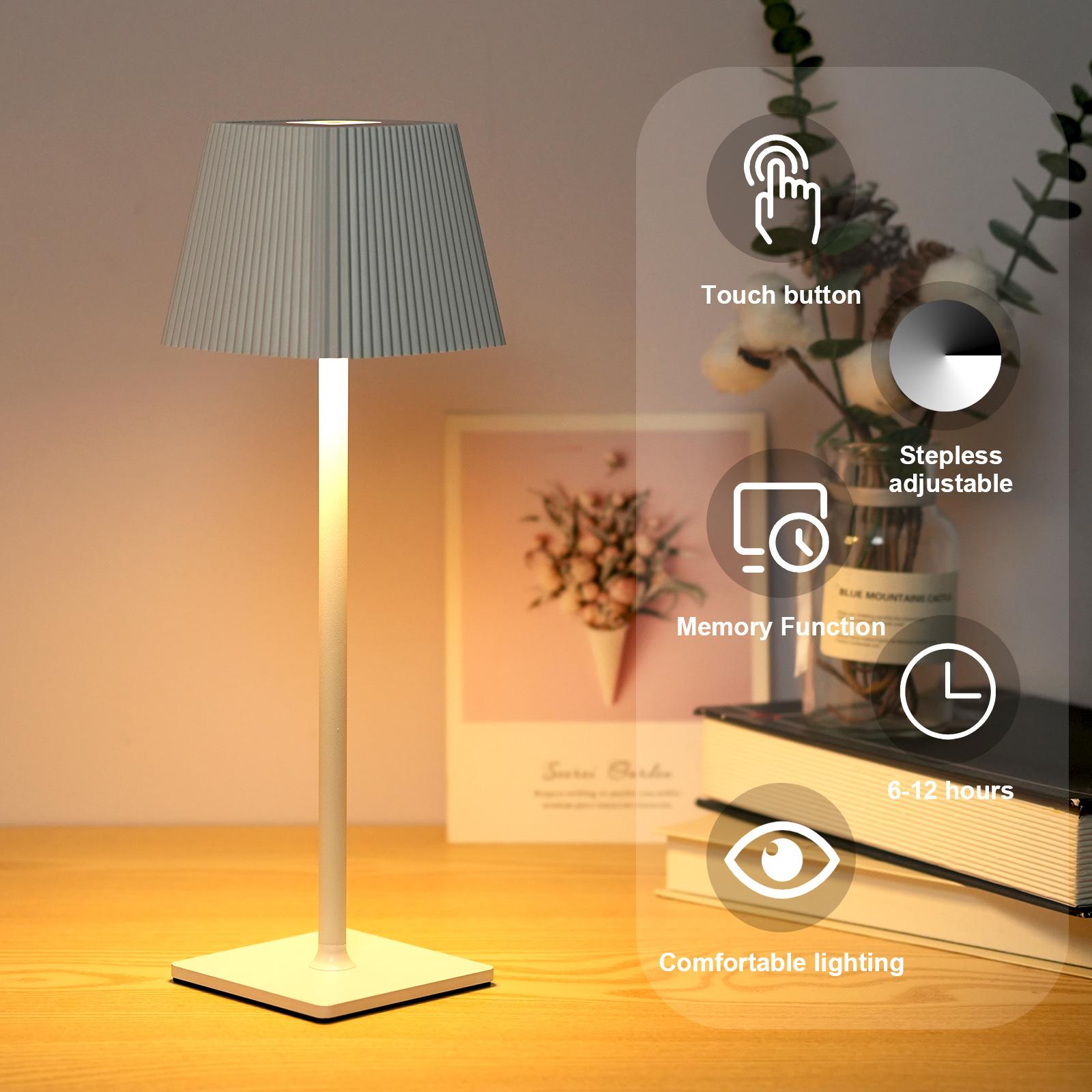 LED-Tischlampe, moderne LED-Schreibtischlampe mit Touch-Steuerung, dimmbares Nachtlicht mit 3 Farben weiß LED-Tischlampe, moderne LED-Schreibtischlampe mit Touch-Steuerung, dimmbares Nachtlicht mit 3 Farben weiß von Joom DACH