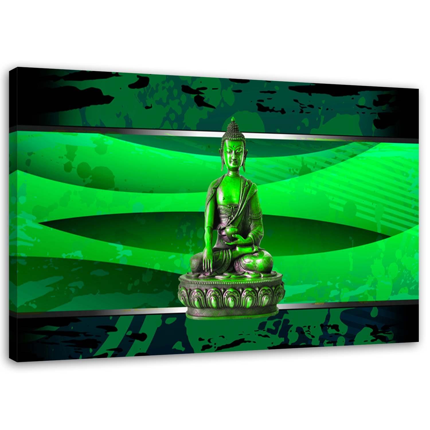 Leinwandbild Buddha-Statue Grün 60x40 grün Leinwandbild Buddha-Statue Grün 60x40 grün von Joom DACH