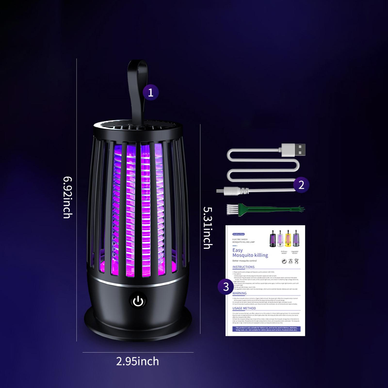 Moskito-Mörder-USB-hängende Insekten-Zapper-Fallenlampe mit warmweißem Nachtlicht, ungiftig, elektrisch weiß Moskito-Mörder-USB-hängende Insekten-Zapper-Fallenlampe mit warmweißem Nachtlicht, ungiftig, elektrisch weiß von Joom DACH