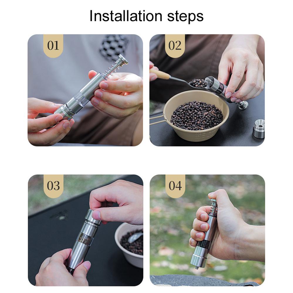Outdoor Edelstahl Pfeffermühle Manuelle Schwarze Pfeffermühle Home Küche Werkzeuge Camping Picknick silber Outdoor Edelstahl Pfeffermühle Manuelle Schwarze Pfeffermühle Home Küche Werkzeuge Camping Picknick silber von Joom DACH