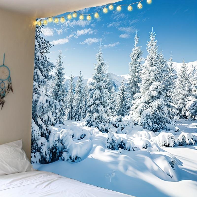 Schneeszene Weihnachten Wandteppich Polyester Schwarzlicht Wandteppich, Wandbehang für Wohnzimmer Schlafzimmer Büro Home Decor 150cm*150cm Schneeszene Weihnachten Wandteppich Polyester Schwarzlicht Wandteppich, Wandbehang für Wohnzimmer Schlafzimmer Büro Home Decor 150cm*150cm von Joom DACH