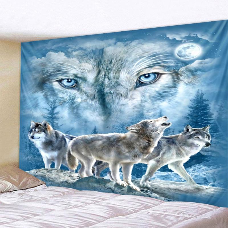 Wolf kreative Wandteppich Wandbehang Dekoration Tiger Löwe Muster Wandbehänge Heimtextilien Wand böhmische Dekoration Tapiz 150x130cm Wolf kreative Wandteppich Wandbehang Dekoration Tiger Löwe Muster Wandbehänge Heimtextilien Wand böhmische Dekoration Tapiz 150x130cm von Joom DACH