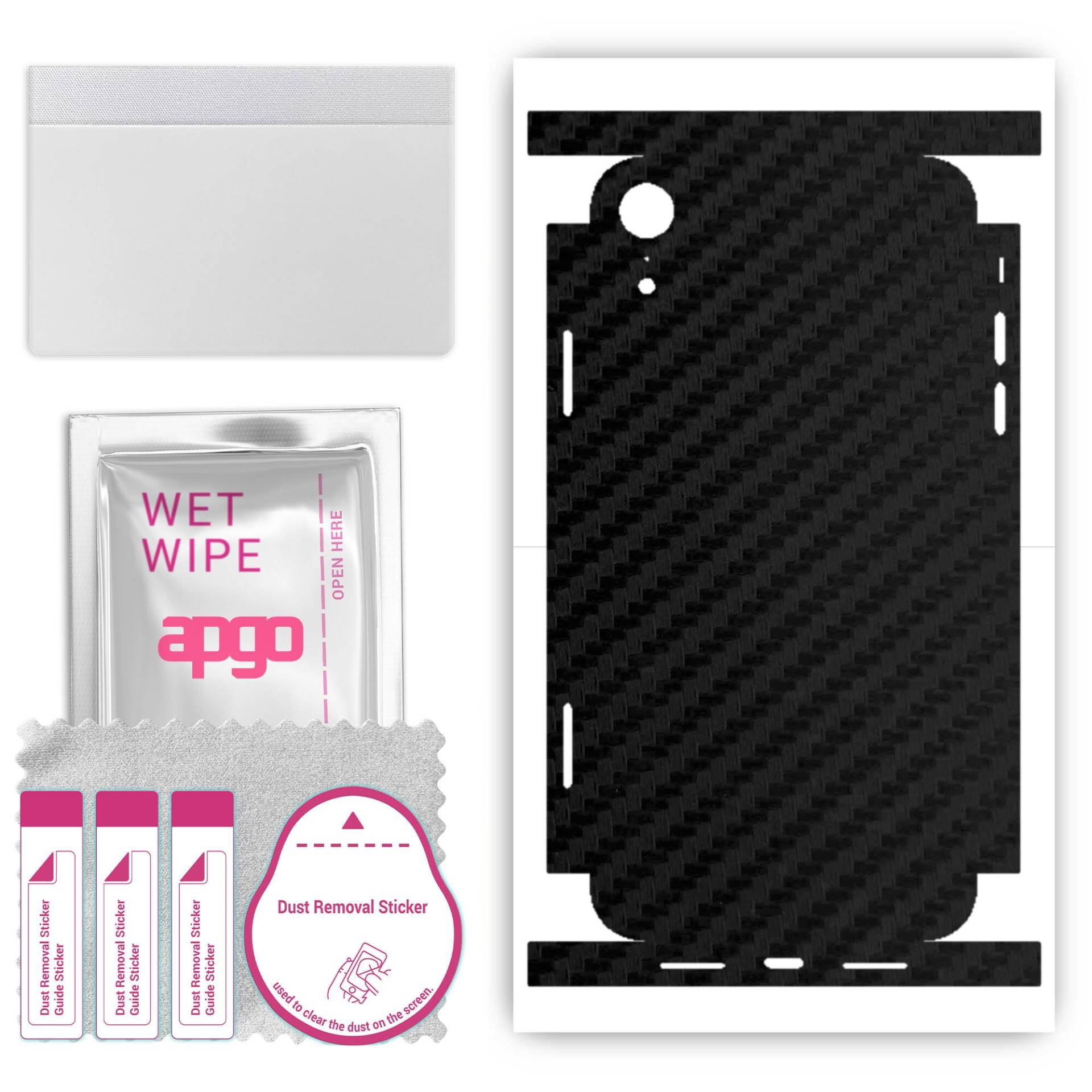 apgo Schutz Skin Sticker für Rückseite+Seiten kompatibel mit Apple iPhone XR, Full Wrap Film, Folie, Vinyl - Muster Carbon Schwarz apgo Schutz Skin Sticker für Rückseite+Seiten kompatibel mit Apple iPhone XR, Full Wrap Film, Folie, Vinyl - Muster Carbon Schwarz von Joom DACH