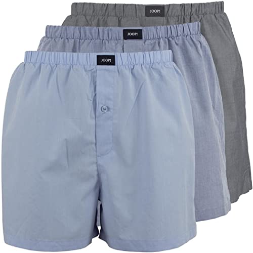 Joop! Herren Webboxershorts 3-Pack-Boxer 100% Baumwolle XXXL 966 Blau Blau Grau von Joop!