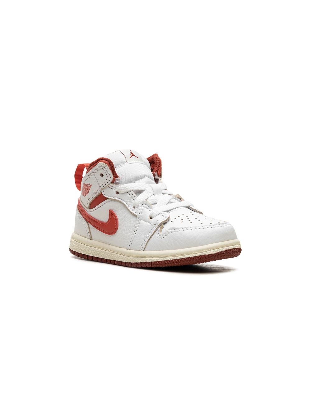 Jordan Kids Air Jordan 1 Mid SE White/Dune Red Sneakers - Weiß von Jordan Kids