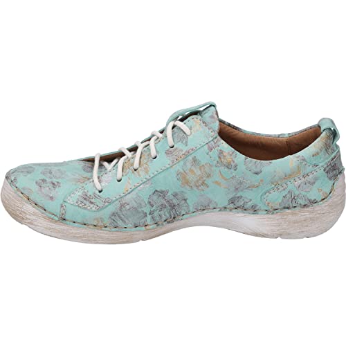 Josef Seibel Damen Low-Top Sneaker Fergey 56,Weite G (Normal),Wechselfußbett,Freizeitschuhe,Laufschuhe,schnürschuhe,Grün (Mint-Multi),42 EU von Josef Seibel