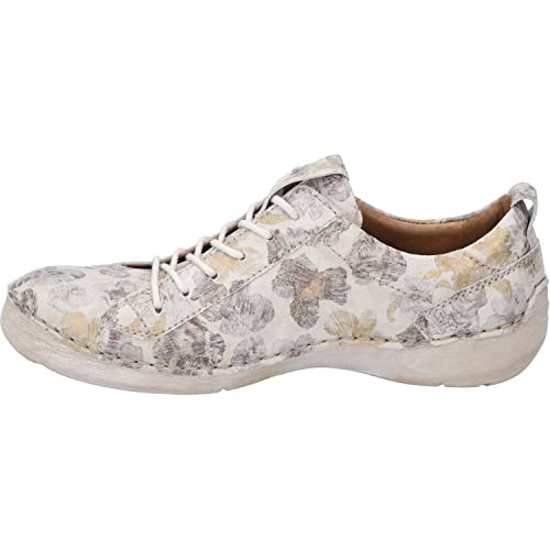 Josef Seibel Damen Low-Top Sneaker Fergey 56,Weite G (Normal),Wechselfußbett,Laufschuhe,schnürschuhe,schnürer,Beige (Creme-Multi),40 EU von Josef Seibel