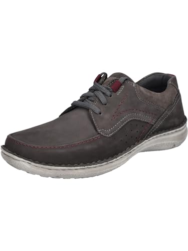 Josef Seibel Herren Bequemschuhe Anvers 91,Weite K (Extra weit),Wechselfußbett,Schnuerung,lace-up Shoes,Low-tie,Granit-Kombi,42 EU von Josef Seibel