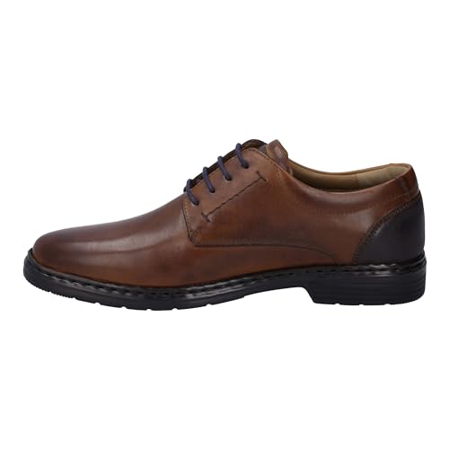 Josef Seibel Herren Businessschuhe Alastair 01,Weite K (Extra weit),Wechselfußbett,Schnuerschuhe,Schnuerer,Low-tie,Cognac-Kombi,45 EU von Josef Seibel