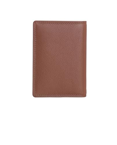 Josephine Osthoff Visitenkartenetui Ausweisetui Personalausweis Ausweishülle Leder Damen Ausweistasche Herren Passport Cover RFID-Schutz ohne Münzfach (841), Farbe:Caramel von Josephine Osthoff