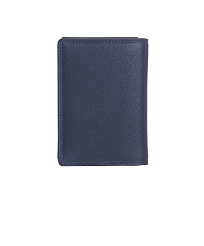 Josephine Osthoff Visitenkartenetui Ausweisetui Personalausweis Ausweishülle Leder Damen Ausweistasche Herren Passport Cover RFID-Schutz ohne Münzfach (841), Farbe:Marine von Josephine Osthoff