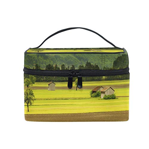 Reise-Make-up-Tasche, tragbar, schöne ländliche Landschaft, Kosmetiktasche, praktischer Kulturbeutel, Organizer für Damen, Mädchen von Josid