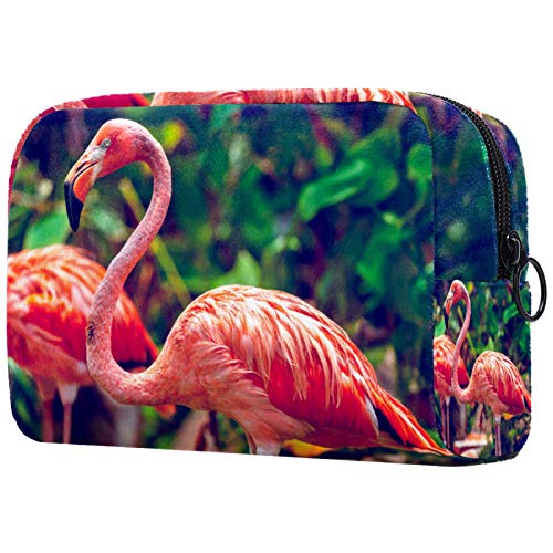 Kleine Make-up-Tasche, rosa Flamingo, Reise-Kulturbeutel, tragbare Kosmetiktasche für Damen, Mädchen, Geschenke, tägliche Aufbewahrung, Organizer von Josidd