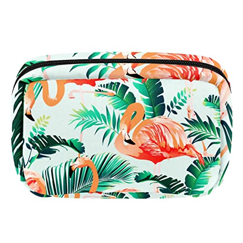 Kosmetiktasche, tragbare Make-up-Tasche für Damen, Kulturbeutel, Kulturbeutel, Bleistifttasche, Kosmetiktasche für Geldbörse, Reise, Beauty, Reißverschluss, Organizer, rosa Flamingo, Mehrfarbig 3, von Josidd