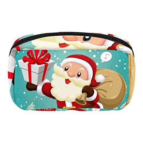 Kosmetiktasche, tragbare Make-up-Tasche für Damen, Kulturbeutel, Kulturbeutel, Bleistifttasche, Kosmetiktasche für Geldbörse, Reisen, Beauty, Reißverschluss, Organizer, Weihnachten, Weihnachtsmann, von Josidd