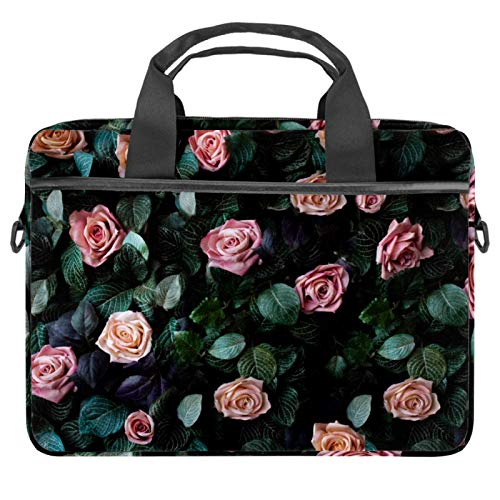 Laptop-Hülle, 33-36,8 cm (13 - 14,5 Zoll), Motiv: Wilde Rosen, Schutztasche, tragbare Computer-Notebook-Tragetasche, Aktentasche, Nachrichten-Tasche, Mehrfarbig 1, 11x14.5x1.2in /28x36.8x3 cm, von Josidd