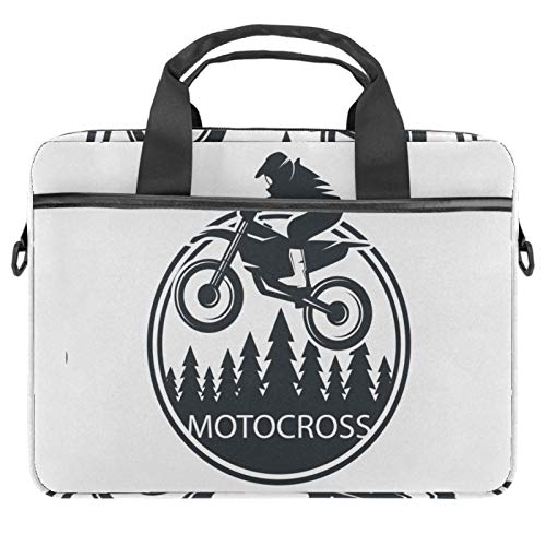 Laptop-Schutzhülle, 33 - 36,8 cm (13 - 14,5 Zoll), Motocross-Fahrer, Springen, Motorrad, Schutzhülle, tragbare Computer-Notebook-Tragetasche, Aktentasche, Nachrichten-Tasche, Mehrfarbig 4, von Josidd