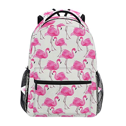 Modischer Laptop-Rucksack für Herren und Damen, Flamingo-Neonfarben mit rosa Licht, Reise-Schulter-Rucksack, Wandertasche, Büchertasche für Studenten, Mehrfarbig 15, Einheitsgröße, Casual von Josidd