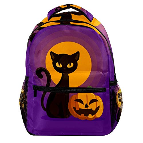 Modischer Laptop-Rucksack für Herren und Damen, Hallowen Katzenaugen-Muster, Reise-Schulter-Rucksack, Wandertasche, Rucksack, Büchertasche für Studenten, Mehrfarbig 2, Einheitsgröße, Casual von Josidd