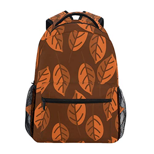 Modischer Laptop-Rucksack für Herren und Damen, Herbstblätter, schwarz, modisch, lässig, Schultasche, Schultertasche, Reisetagesrucksack, Mehrfarbig 4, Einheitsgröße, Casual von Josidd