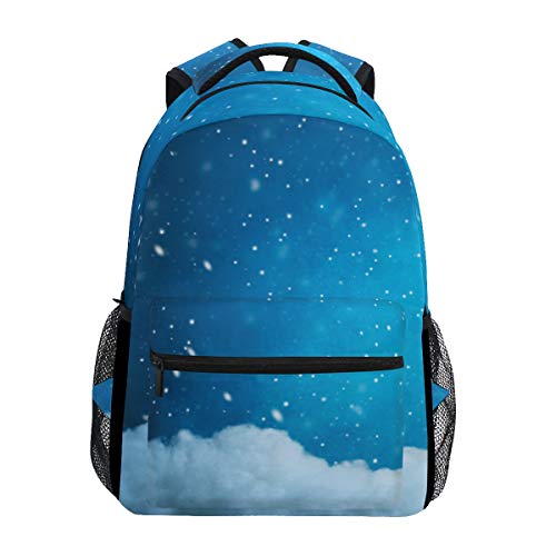 Modischer Laptop-Rucksack für Herren und Damen, Weihnachten, Schneeflocken, Sterne, Reise-Schulter-Rucksack, Wandertasche, Büchertasche für Studenten, Mehrfarbig 14, Einheitsgröße, Casual von Josidd