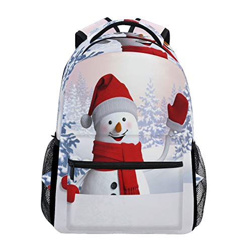 Modischer Laptop-Rucksack für Herren und Damen, Weihnachten, Schneemann, Reisen, Schulterrucksack, Wandertasche, Rucksack, Büchertasche für Studenten, Mehrfarbig 15, Einheitsgröße, Casual von Josidd