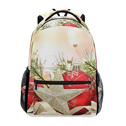 Modischer Laptop-Rucksack für Herren und Damen, Weihnachtskugeln, Reise-Schulter-Rucksack, Wandertasche, Rucksack, Büchertasche für Studenten, Mehrfarbig 5, Einheitsgröße, Casual von Josidd