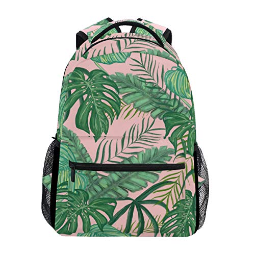 Modischer Laptop-Rucksack für Herren und Damen, tropisches Bananenblatt, Reise-Schulter-Rucksack, Wandertasche, Büchertasche für Studenten, Mehrfarbig 20, Einheitsgröße, Casual von Josidd