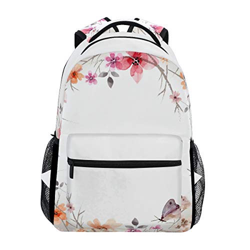 Modischer Laptop-Rucksack für Männer und Frauen, Aquarell-Kirschblüten-Reiserucksack, Wandertasche, Rucksack, Büchertasche für Studenten, Mehrfarbig 6, Einheitsgröße, Casual von Josidd