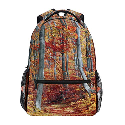 Modischer Laptop-Rucksack für Männer und Frauen, Herbstwald, Reise, Schulter-Rucksack, Wandertasche, Rucksack, Büchertasche für Studenten, Mehrfarbig 3, Einheitsgröße, Casual von Josidd