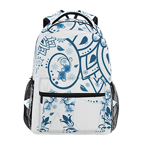 Modischer Laptop-Rucksack für Männer und Frauen, Mandalas, Tiere, Elefant, Reise-Schulter-Rucksack, Wandertasche, Rucksack, Büchertasche für Studenten, Mehrfarbig 2, Einheitsgröße, Casual von Josidd