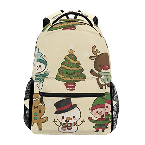 Modischer Laptop-Rucksack für Männer und Frauen, schöne Weihnachtstiere, Reise-Schulter-Rucksack, Wandertasche, Rucksack, Büchertasche für Studenten, Mehrfarbig 4, Einheitsgröße, Casual von Josidd