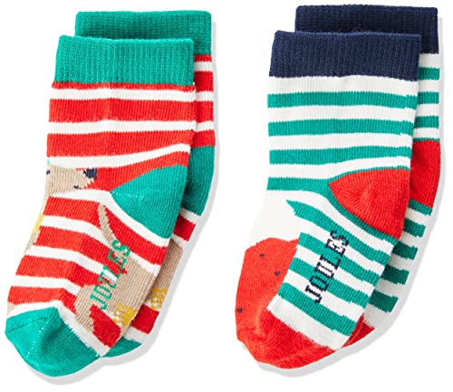 Joules Baby - Mädchen Neat Feet 2 PACK SOCKEN, Pudding, 0-6 Monate EU von Joules